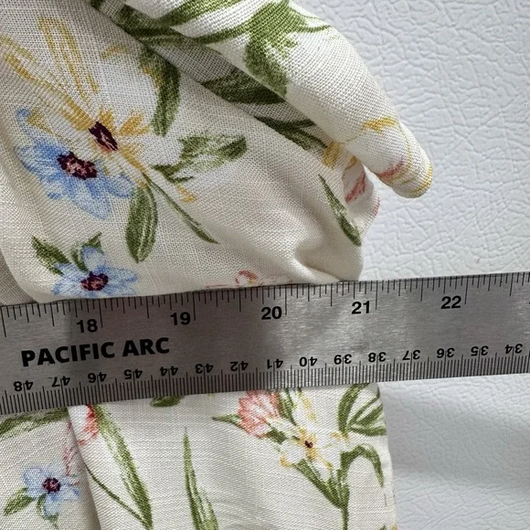 Berkeley Boutique Sz S Cream Floral Flutter Sleeve Top Prairie Cottagecore NWT - Picture 4 of 6